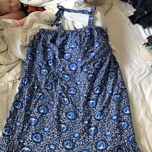 Old Navy Summer ‘22 - Back Cutout Maxi Dress - Dark Sea Blue Floral